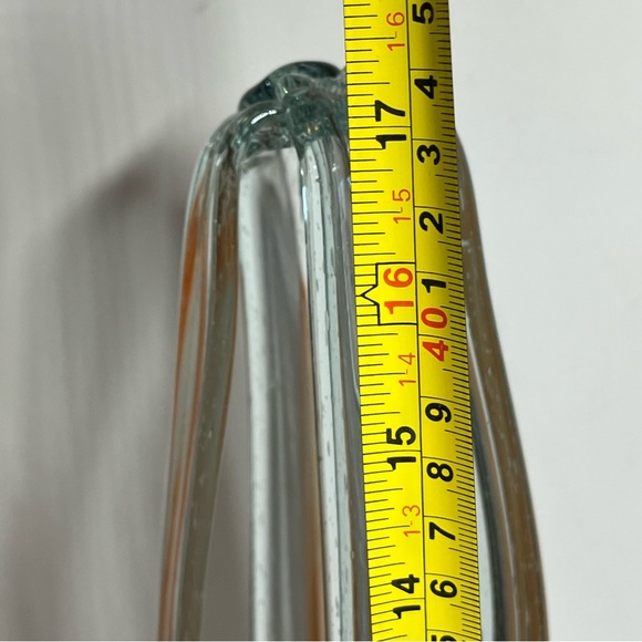 Arklahoma Co Art Glass Vase (Sooner Ozark) White Orange Swirl. Vintage - Picture 4 of 10